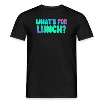What's For Lunch? - Men's T-Shirt - black - Front - AI Model Male 178 light (178cm)