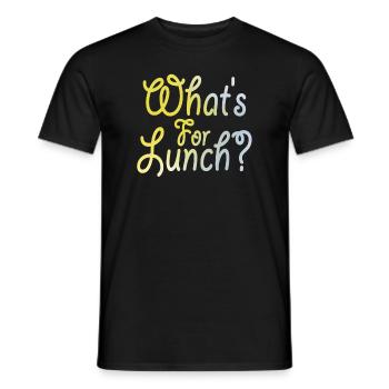 What's For Lunch? - Men's T-Shirt - black - Front - AI Model Male 178 light (178cm)