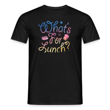 What's For Lunch? - Men's T-Shirt - black - Front - AI Model Male 178 light (178cm)