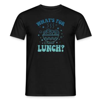 What's For Lunch? - Men's T-Shirt - black - Front - AI Model Male 178 light (178cm)