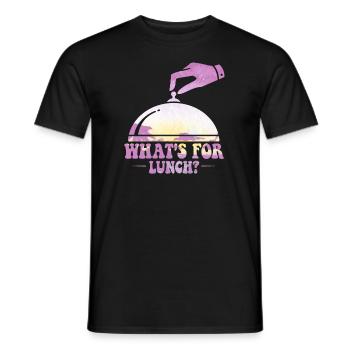 What's For Lunch? - Men's T-Shirt - black - Front - AI Model Male 178 light (178cm)