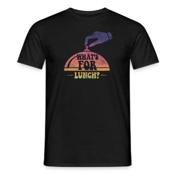 What's For Lunch? - Men's T-Shirt - black - Front - AI Model Male 178 light (178cm)