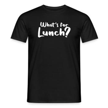 What's For Lunch? - Men's T-Shirt - black - Front - AI Model Male 178 light (178cm)