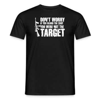 Hörte den Schuss, nie den Ziel-Scharfschützen - Männer T-Shirt - Schwarz - Vorne - AI Model Male 178 light (178cm)