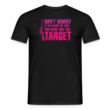 Entendu le coup de feu Jamais la cible Sniper - T-shirt homme - noir - Devant - AI Model Male 178 light (178cm)