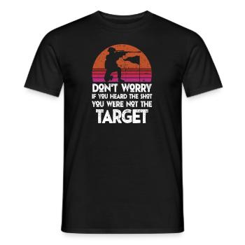 Entendu le coup de feu Jamais la cible Sniper - T-shirt homme - noir - Devant - AI Model Male 178 light (178cm)