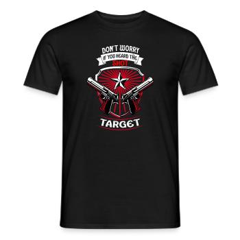 Entendu le coup de feu Jamais la cible Sniper - T-shirt homme - noir - Devant - AI Model Male 178 light (178cm)