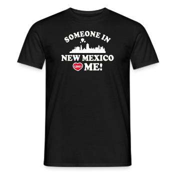 Quelqu’un au Nouveau-Mexique m’aime - T-shirt homme - noir - Devant - AI Model Male 178 light (178cm)