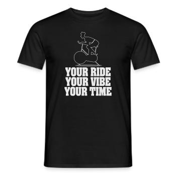 Your Ride Your Vibe Your Time - Men's T-Shirt - black - Front - AI Model Male 178 light (178cm)