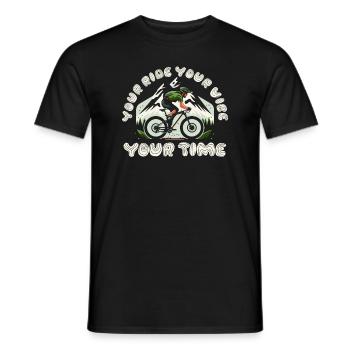 Your Ride Your Vibe Your Time - Men's T-Shirt - black - Front - AI Model Male 178 light (178cm)