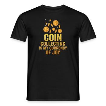 Old Coins New Adventures Numismatics - Men's T-Shirt - black - Front - AI Model Male 178 light (178cm)