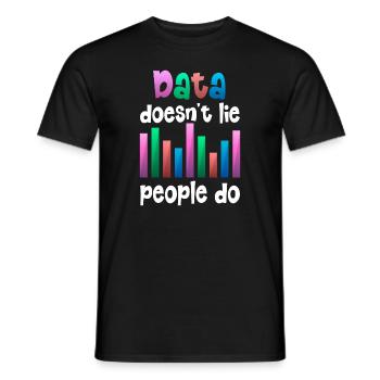 Daten oder es ist nicht passiert für Studenten - Männer T-Shirt - Schwarz - Vorne - AI Model Male 178 light (178cm)