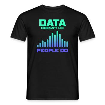 Daten oder es ist nicht passiert für Studenten - Männer T-Shirt - Schwarz - Vorne - AI Model Male 178 light (178cm)