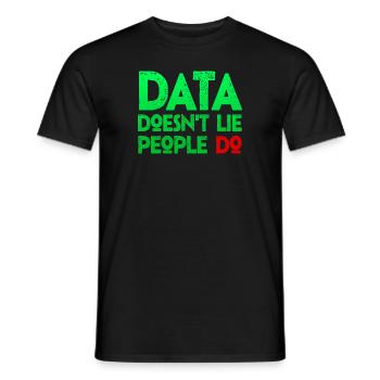 Daten oder es ist nicht passiert für Studenten - Männer T-Shirt - Schwarz - Vorne - AI Model Male 178 light (178cm)