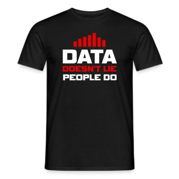 Daten oder es ist nicht passiert für Studenten - Männer T-Shirt - Schwarz - Vorne - AI Model Male 178 light (178cm)