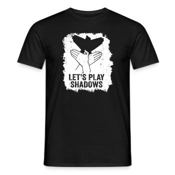 Jouons à Shadows Shadow Puppetry - T-shirt homme - noir - Devant - AI Model Male 178 light (178cm)
