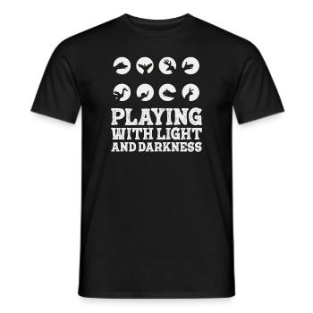 Shadow Puppetry Theater Show Art - Men's T-Shirt - black - Front - AI Model Male 178 light (178cm)