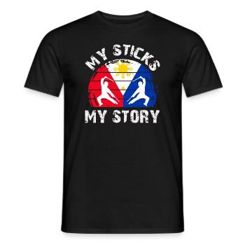 Arnis Kali Eskrima Filipino FMA - T-shirt homme - noir - Devant - AI Model Male 178 light (178cm)