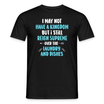 Herrschaft über Wäsche und Geschirr Hausfrau - Männer T-Shirt - Schwarz - Vorne - AI Model Male 178 light (178cm)