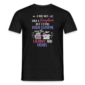 Herrschaft über Wäsche und Geschirr Hausfrau - Männer T-Shirt - Schwarz - Vorne - AI Model Male 178 light (178cm)