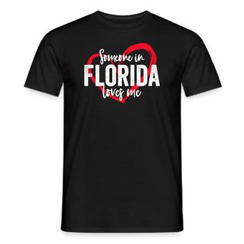 Someone In Florida Loves Me - Men's T-Shirt - black - Front - AI Model Male 178 light (178cm)