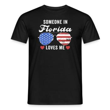 Someone In Florida Loves Me - Men's T-Shirt - black - Front - AI Model Male 178 light (178cm)
