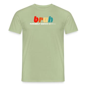 Bruh Formerly Known As Dad - Men's T-Shirt - sage - Front - AI Model Male 178 light (178cm)