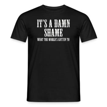 C’est vraiment dommage ce que les mondes ont obtenu - T-shirt homme - noir - Devant - AI Model Male 178 light (178cm)