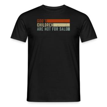 God's Children Are Not For Sale - Men's T-Shirt - black - Front - AI Model Male 178 light (178cm)