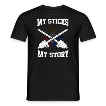 Arnis Kali Eskrima Filipino FMA - T-shirt homme - noir - Devant - AI Model Male 178 light (178cm)