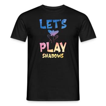 Let's Play Shadows Shadow Puppetry - Männer T-Shirt - Schwarz - Vorne - AI Model Male 178 light (178cm)