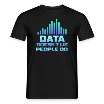 Daten lügen nicht, Menschen machen Datenanalysten - Männer T-Shirt - Schwarz - Vorne - AI Model Male 178 light (178cm)