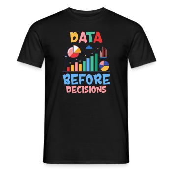 Daten oder es ist nicht passiert für Studenten - Männer T-Shirt - Schwarz - Vorne - AI Model Male 178 light (178cm)