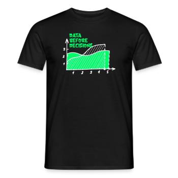 Daten oder es ist nicht passiert für Studenten - Männer T-Shirt - Schwarz - Vorne - AI Model Male 178 light (178cm)