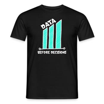Daten oder es ist nicht passiert für Studenten - Männer T-Shirt - Schwarz - Vorne - AI Model Male 178 light (178cm)