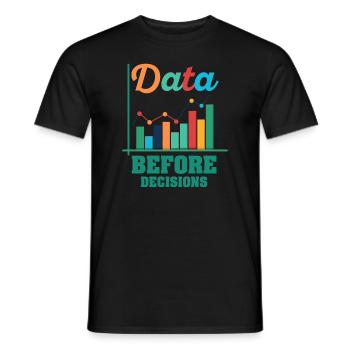 Daten oder es ist nicht passiert für Studenten - Männer T-Shirt - Schwarz - Vorne - AI Model Male 178 light (178cm)