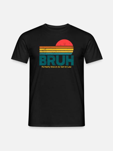 Retro Bruh Früher als Schwiegersohn bekannt - Männer T-Shirt - Schwarz