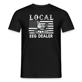 Lokaler Eierhändler American Flag Farmer - Männer T-Shirt - Schwarz - Vorne - AI Model Male 178 light (178cm)