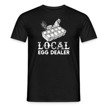 Lokaler Eierhändler Hühnerbesitzer Züchter - Männer T-Shirt - Schwarz - Vorne - AI Model Male 178 light (178cm)