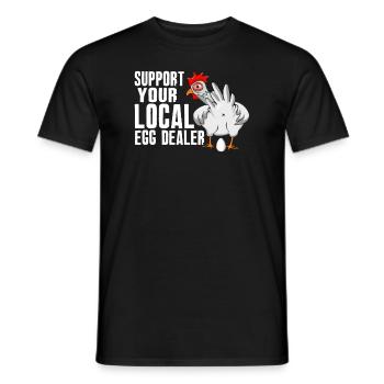 Lokaler Eierhändler Hühnerbesitzer Züchter - Männer T-Shirt - Schwarz - Vorne - AI Model Male 178 light (178cm)