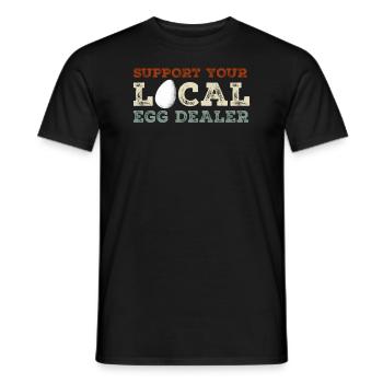 Lokaler Eierhändler Hühnerbesitzer Züchter - Männer T-Shirt - Schwarz - Vorne - AI Model Male 178 light (178cm)
