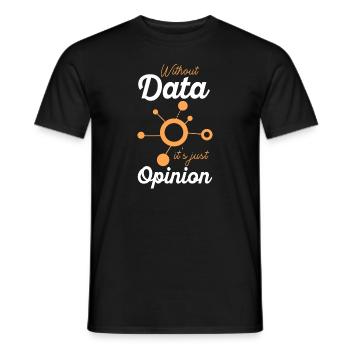 Daten oder es ist nicht passiert für Studenten - Männer T-Shirt - Schwarz - Vorne - AI Model Male 178 light (178cm)