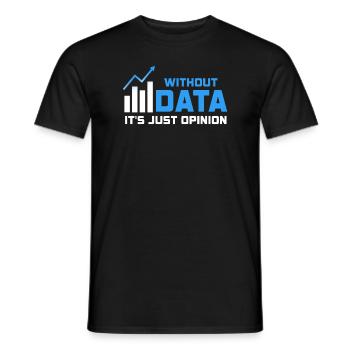 Daten oder es ist nicht passiert für Studenten - Männer T-Shirt - Schwarz - Vorne - AI Model Male 178 light (178cm)
