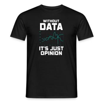 Daten oder es ist nicht passiert für Studenten - Männer T-Shirt - Schwarz - Vorne - AI Model Male 178 light (178cm)