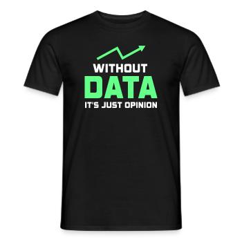 Daten oder es ist nicht passiert für Studenten - Männer T-Shirt - Schwarz - Vorne - AI Model Male 178 light (178cm)
