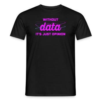 Daten oder es ist nicht passiert für Studenten - Männer T-Shirt - Schwarz - Vorne - AI Model Male 178 light (178cm)