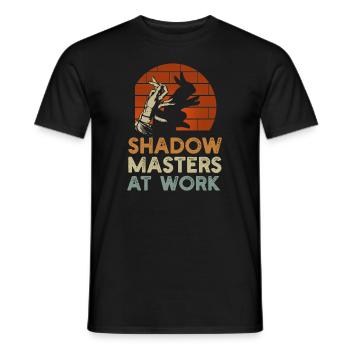 Maîtres de l’ombre au travail Marionnettes d’ombres - T-shirt homme - noir - Devant - AI Model Male 178 light (178cm)