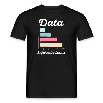 Daten oder es ist nicht passiert für Studenten - Männer T-Shirt - Schwarz - Vorne - AI Model Male 178 light (178cm)