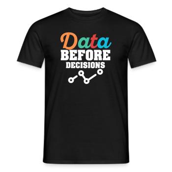Daten oder es ist nicht passiert für Studenten - Männer T-Shirt - Schwarz - Vorne - AI Model Male 178 light (178cm)