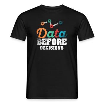 Daten oder es ist nicht passiert für Studenten - Männer T-Shirt - Schwarz - Vorne - AI Model Male 178 light (178cm)